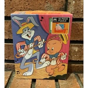 Vintage Bugs Bunny 99 Pc Jigsaw Puzzle 1977 Golden Dancing Bugs 10"x 13"